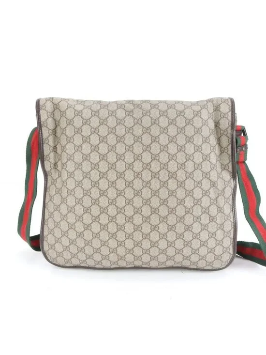 Gucci GG Supreme Sherry Line Leather Shoulder Bag Crossbody Messenger - Picture 2 of 11
